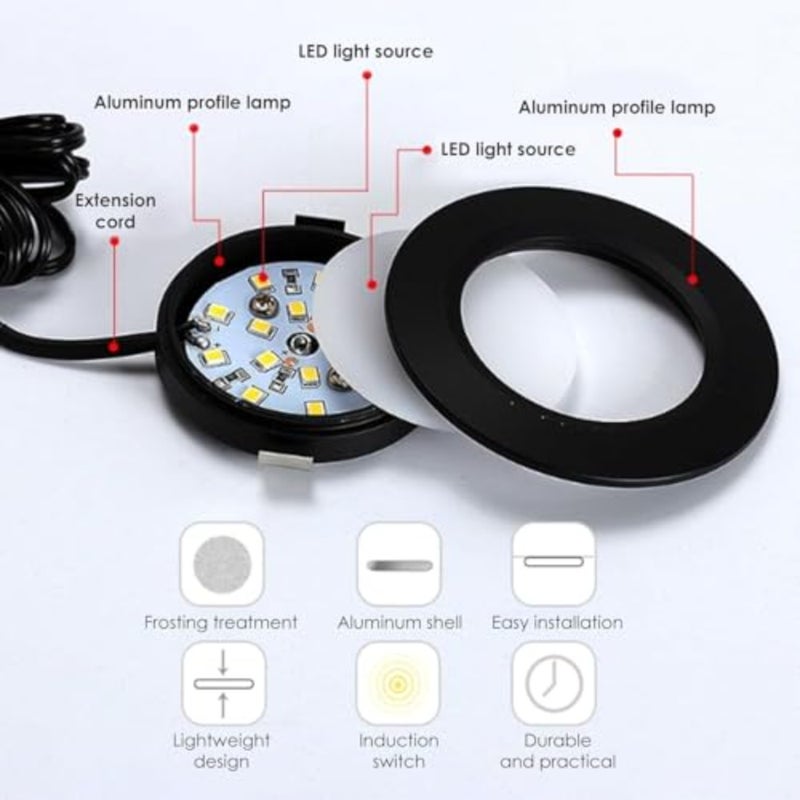 LED Downlights 12V, 3W Ultra-Thin Recessed Ceiling Spot Lights, Dimmable Puck Lights in Warm White 3000K for Camper, RV, Boat, Caravan, Motorhome, Kitchen, Bathroom, Hallway, Indoor Use, 4PCS - Image 3