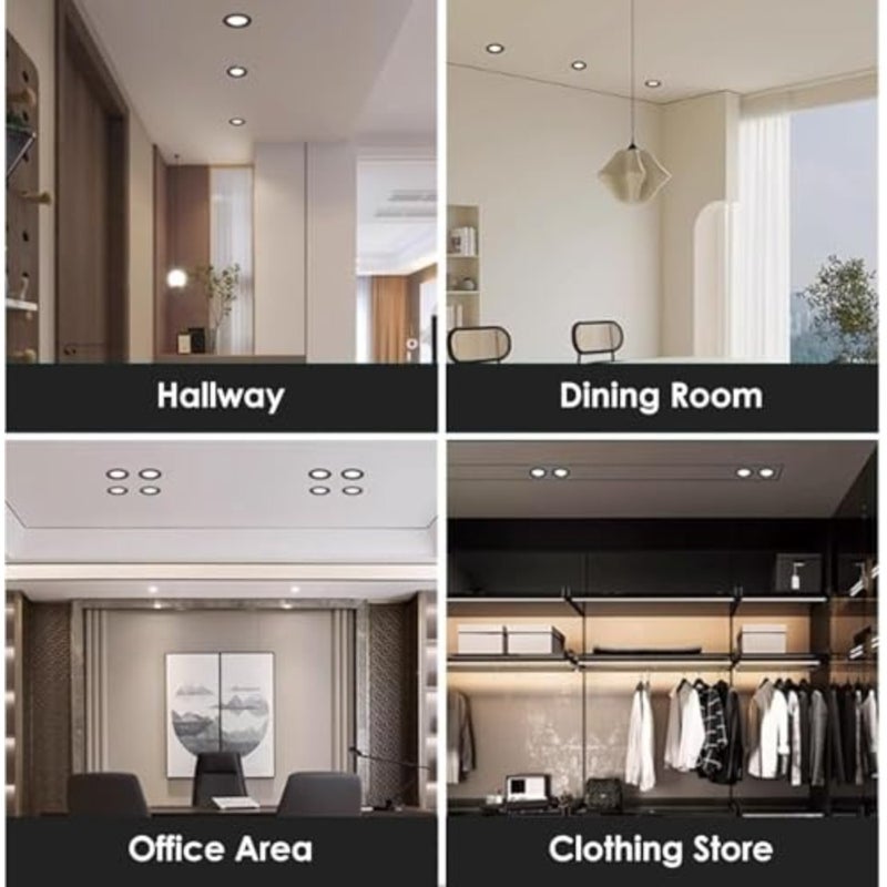LED Downlights 12V, 3W Ultra-Thin Recessed Ceiling Spot Lights, Dimmable Puck Lights in Warm White 3000K for Camper, RV, Boat, Caravan, Motorhome, Kitchen, Bathroom, Hallway, Indoor Use, 4PCS - Image 5