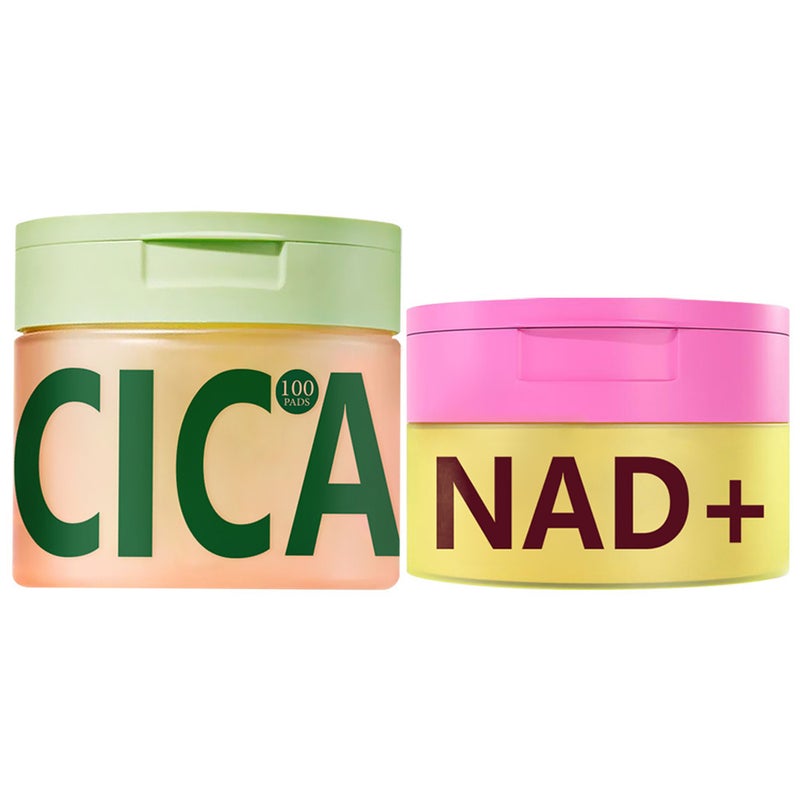 Koec Korean Skin Care Cleaning Set 'S Best-Selling Centella Asiatica Cleansing Pads + Nad Moisturizing Cream - Image 1