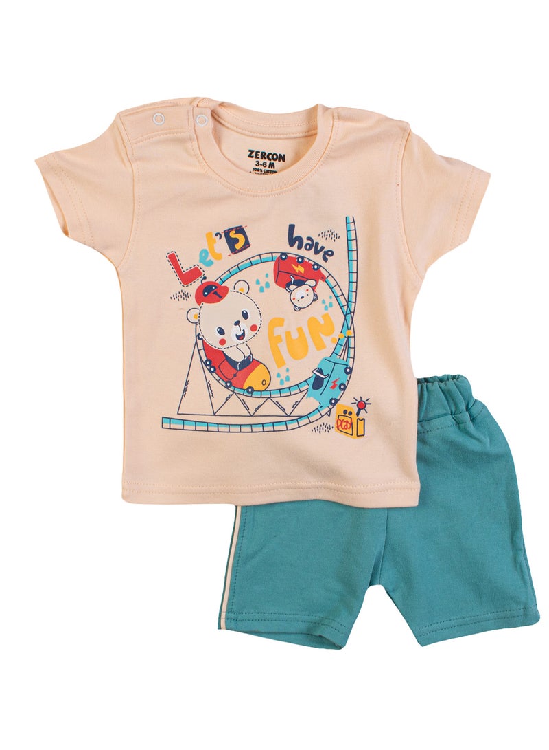 Zercon Summer Pajama Set for Newborn Babies 6287 - Image 1