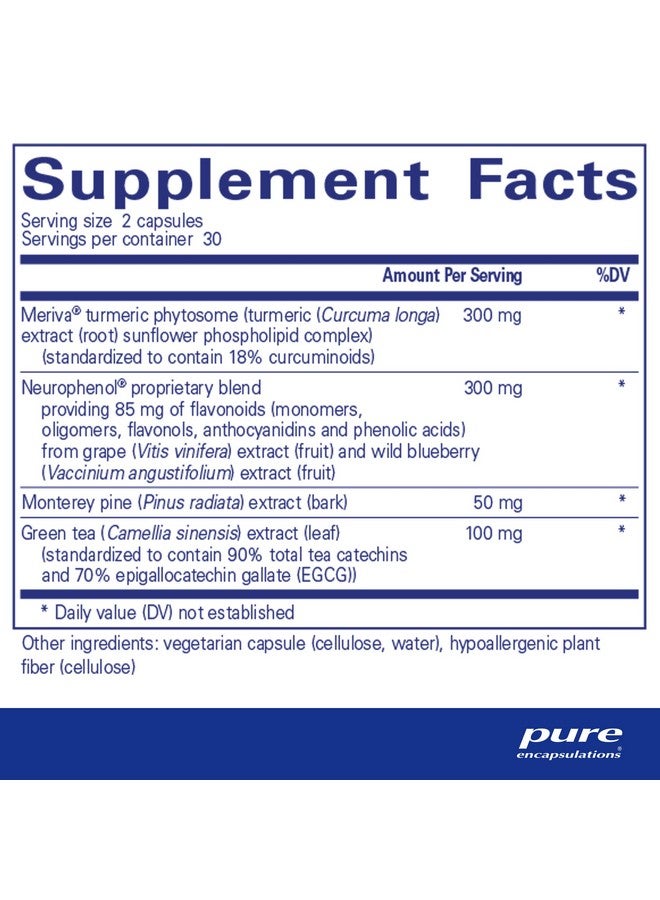 Pure Encapsulations CurcumaSorb Mind | مكمل غذائي لدعم الذاكرة والحدة والوظيفة الإدراكية* | 60 كبسولة - Image 2