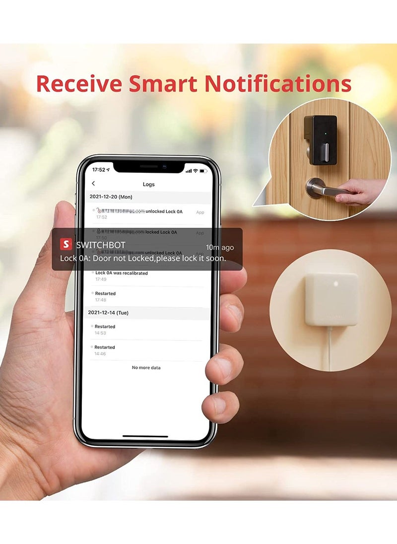 SwitchBot Smart Lock Bluetooth Electronic Deadbolt Keyless Entry Door Lock Smart Lock for Front Door Compatible with WiFi Bridge  - Image 3