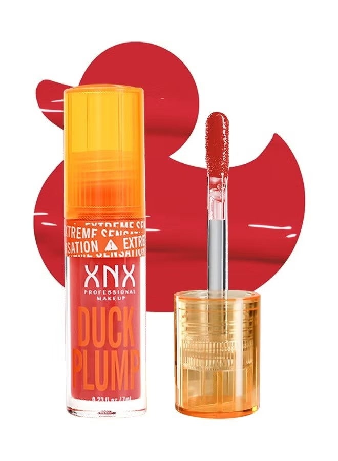 XNX Duck Plump Lip Plumping Lacquer, Fat Lip Oil Lip Glaze, Glitter Shine Primer Lip Clear Plumping Lip Gloss, High Pigment No Sticky Lip Gloss, Lip Plumper Gloss Make Lips Fuller - Image 1