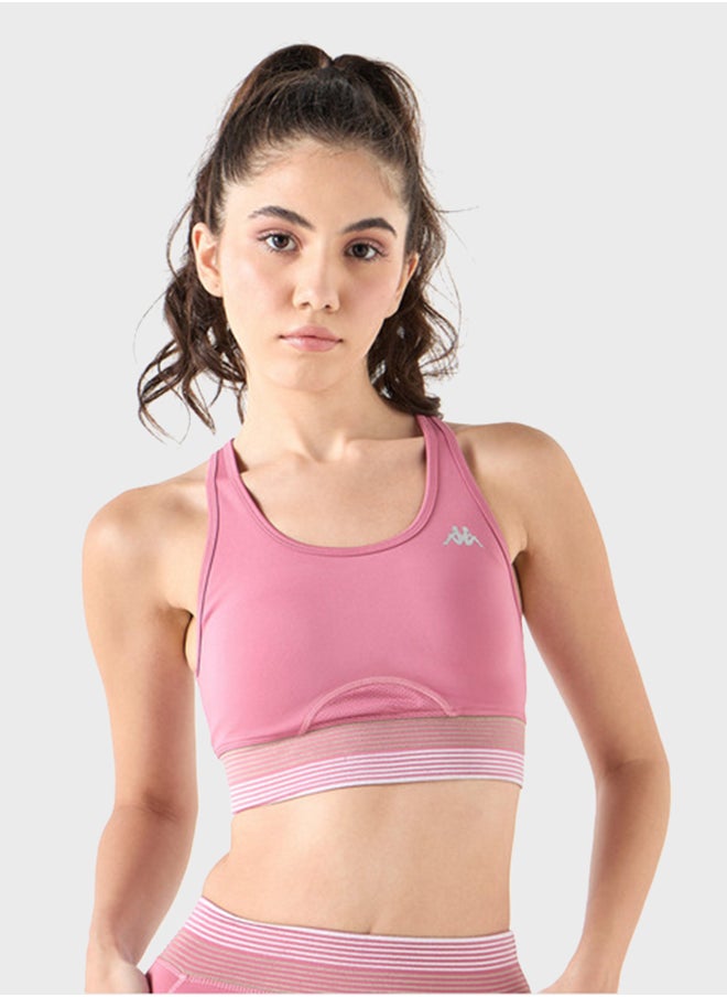 Kappa - Logo Printed Racerback Bra - Image 1