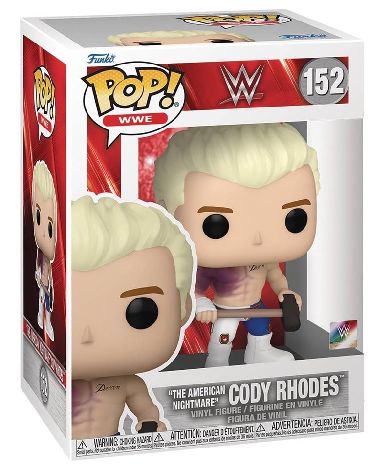POP WWE: The American Nightmare - Cody Rhodes Funko Vinyl Figure (Bundled with Compatible Box Protector Case), Multicolor, 3.75 inches - Image 3