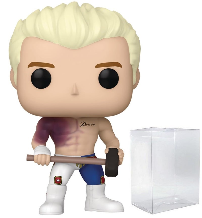 POP WWE: The American Nightmare - Cody Rhodes Funko Vinyl Figure (Bundled with Compatible Box Protector Case), Multicolor, 3.75 inches - Image 1