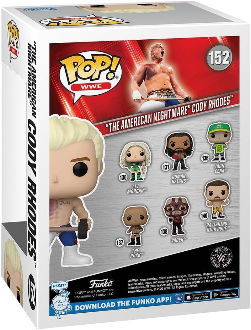 POP WWE: The American Nightmare - Cody Rhodes Funko Vinyl Figure (Bundled with Compatible Box Protector Case), Multicolor, 3.75 inches - Image 4
