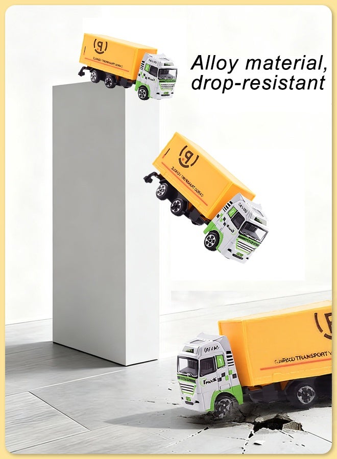 Quivlox Kids Express Delivery Truck Toy,Delivery Truck Toy with Container,Alloy Fire Fighting Toys,Role-playing Toys,Inertia-driven Delivery Truck Toy,Toys That Help Children Develop Problem-solving Skills,Transport Truck and Engineering Vehicle Toys - Image 5