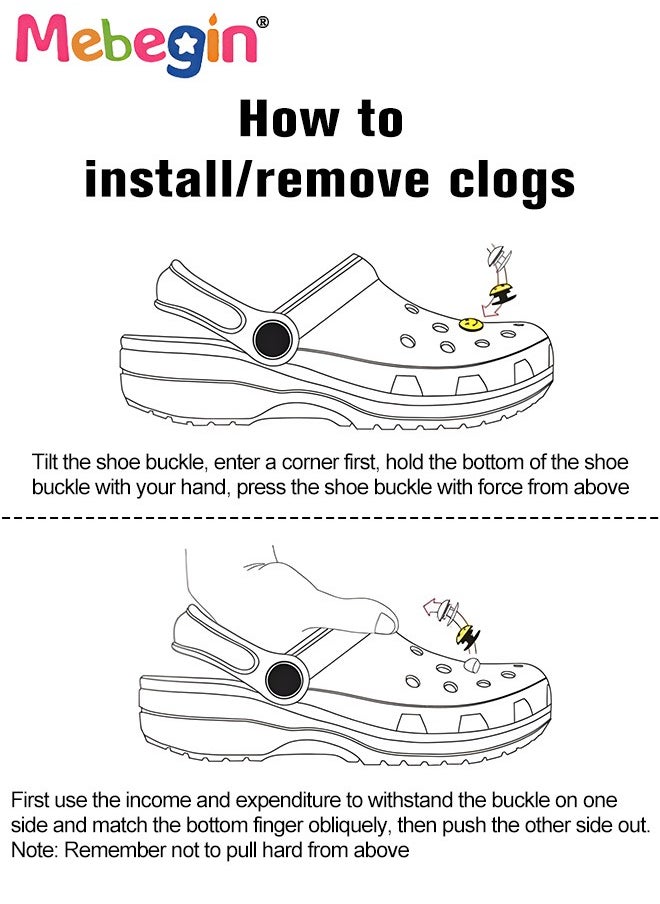 MEBEGIN 12 Pieces 3D Cartoon for Crocs Footwear, Adorable Accessories Set for Shoes, DIY Matching Shoe Decoration, Dazzling Colorful Hole Shoe Jewelry Charms, Easy to Install and Take off(Not Incleded Shoes)  - Image 2