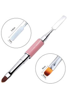 Excefore Double Ended Nail Art Brushes, Poly Gel Brush and Picker, 2 in 1 Designs, Manicure Care Tool, for Poly Gel UV Gel Acrylic Nails Extension, Nail Art Design Painting Salon and DIY(Pink)  - Image 4