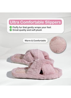 Mon Ami Women Home Slippers, Memory Foam, Soft and Cozy Open Toe Home Shoes  - Image 2