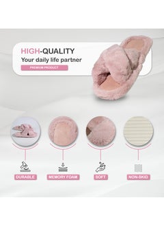 Mon Ami Women Home Slippers, Memory Foam, Soft and Cozy Open Toe Home Shoes  - Image 5