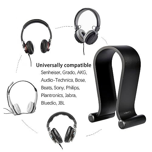 SAMDI Wood Headphone Stand Headset Stand Headphone Holder Universal Gaming Headset Holder - Oak Wood - Image 4