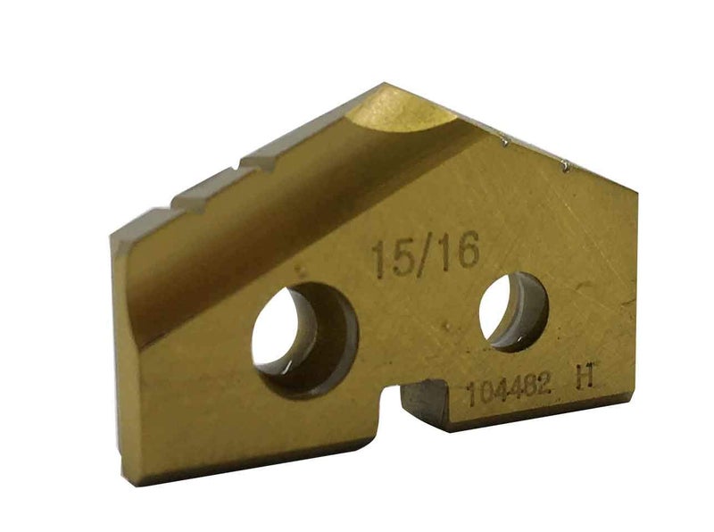 -1 S01121 HSS M4 Spade Drill Insert, TiN Finish, 5/32" Thickness, 15/16" Insert