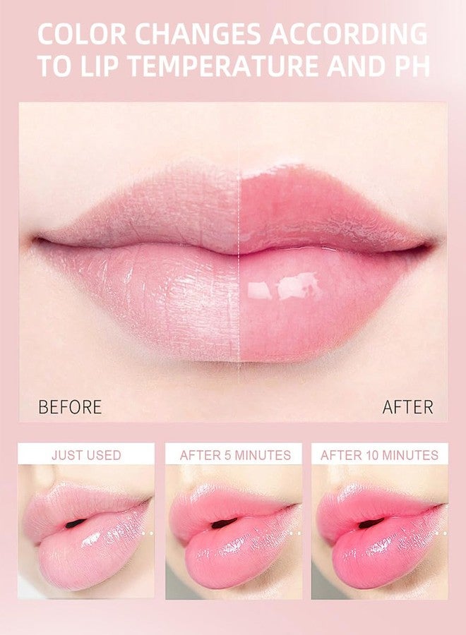سكر سام أحمر شفاه سام سوجر المقاوم للانتقال والمتغير اللون، مرطب يدوم طويلاً، أحمر شفاه شفاف، يتغير لونه حسب درجة الحرارة ودرجة الحموضة (قطعتان) - Image 4