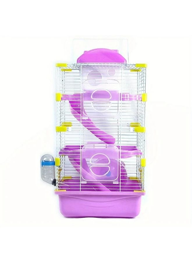 Pink 3 Tier Hamster Cage Castle Design Acrylic Habitat Multi Level Play Area - Image 5