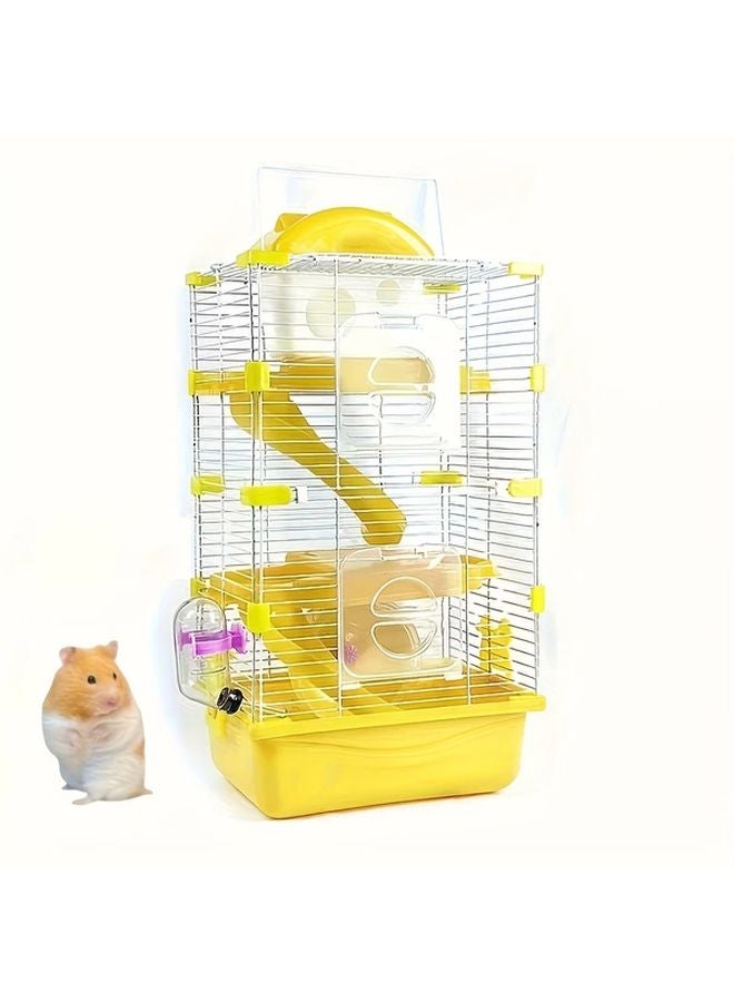 Pink 3 Tier Hamster Cage Castle Design Acrylic Habitat Multi Level Play Area - Image 4