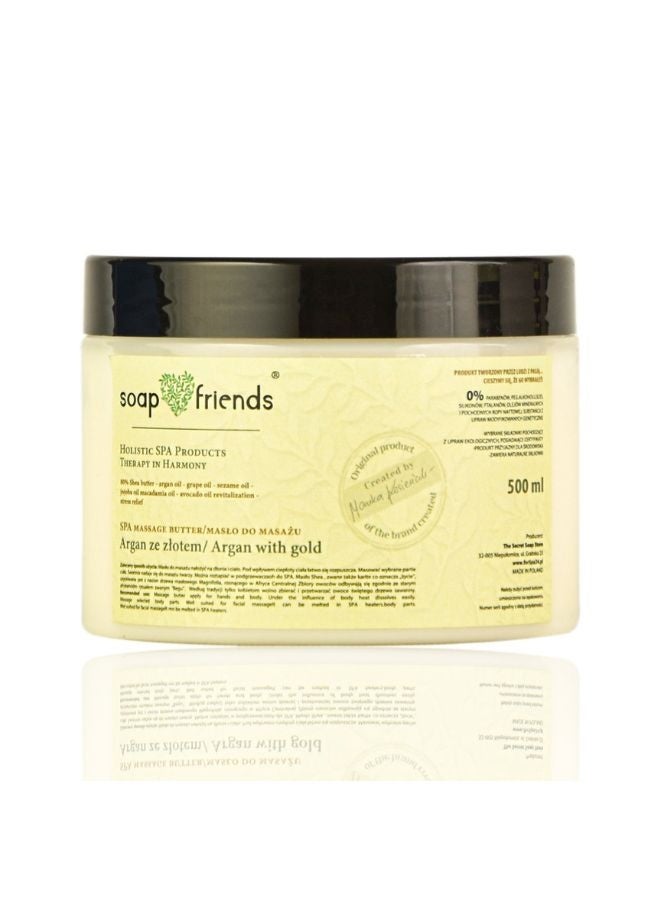 Soap&Friends SPA Massage Butter Argan with Gold | 500ml – Luxurious & Nourishing Body Butter