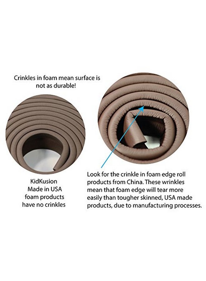 Kidkusion Table Cushion | Made in USA | 20 Foot Edge + 8 Corners | Brown | Baby Proof Furniture Edge and Corner Guards - Image 2