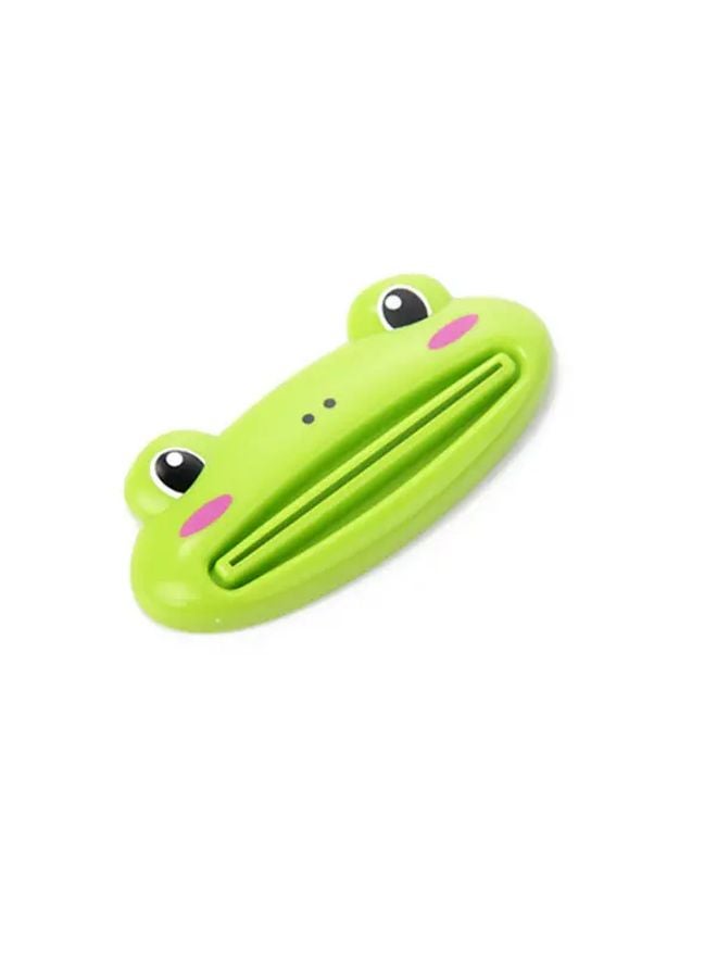 Frog Toothpaste Dispenser Hygienic One Touch Operation Plastic Bathroom Organizer - Image 1