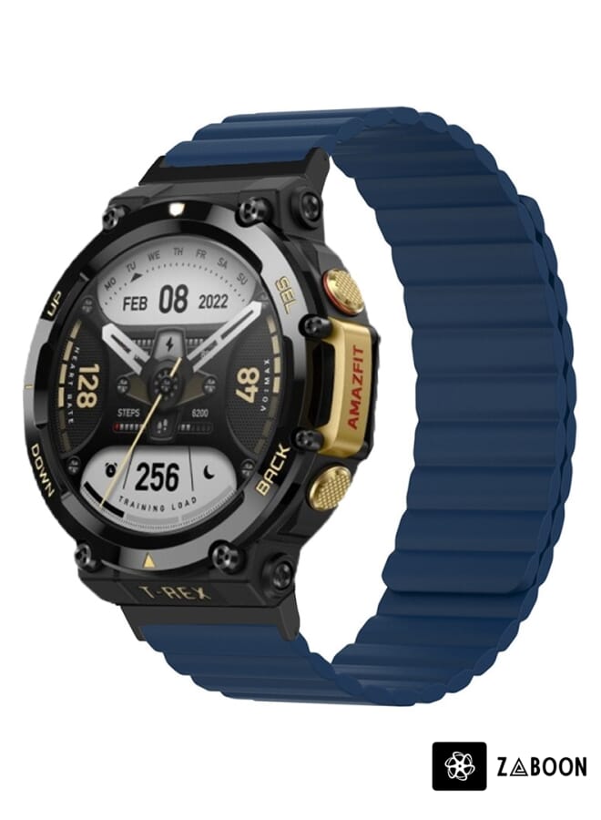 Zaboon سوار ساعة أمازفيت تي-ريكس 2 السيليكوني المغناطيسي ثنائي اللون - Image 1