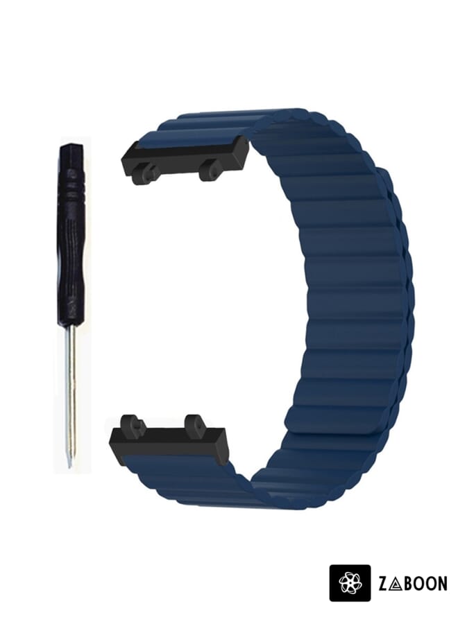 Zaboon سوار ساعة أمازفيت تي-ريكس 2 السيليكوني المغناطيسي ثنائي اللون - Image 2