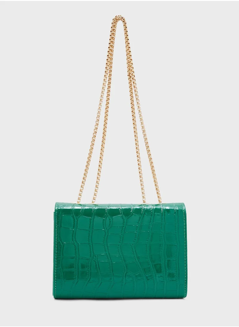 ايلا Croc Detail Mini Crossbody Bag