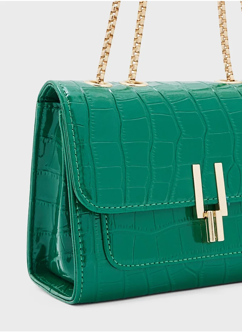 ايلا Croc Detail Mini Crossbody Bag