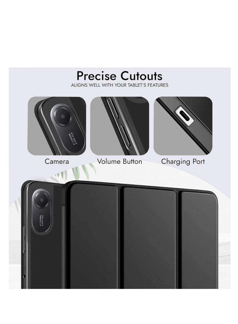 Cover for Redmi Pad 2 11 inch Cover Case with Pencil Holder  Trifold Flip Stand Cover Case for Redmi Pad 2 Cover 11 inch Tablet Auto Sleep/Wake Support  Black - Image 2