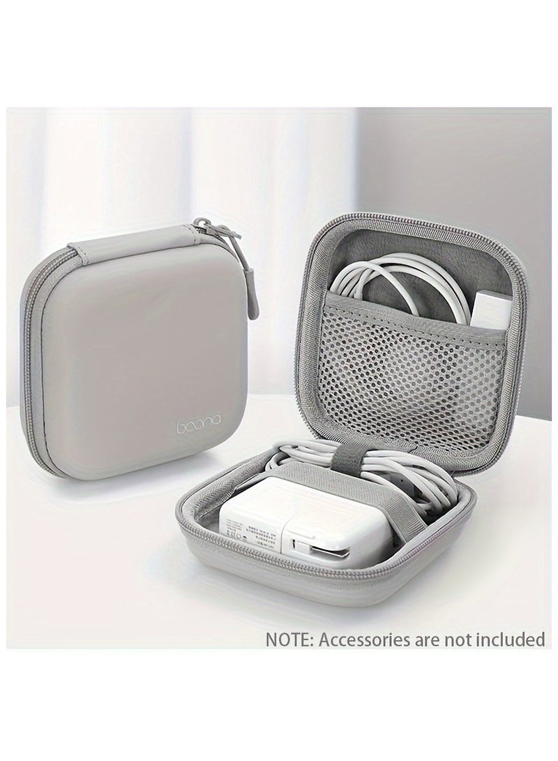 Premium PU Leather Charger Organizer - Portable Multi-Device Storage Case for Apple Chargers, Laptop Cables  Power Accessories - Image 2