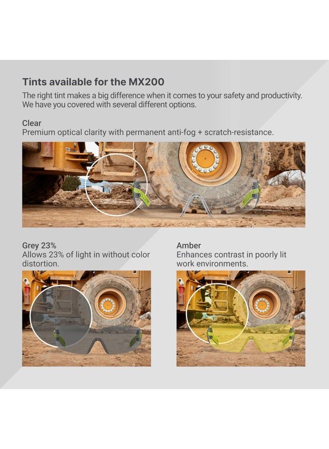 HEXARMOR MX200 Safety Glasses, Clear Lens, TruShield-2F Anti-Fog Coating, Single - Image 3