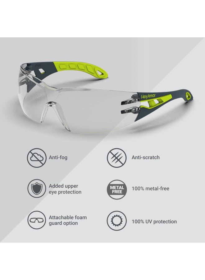HEXARMOR MX200 Safety Glasses, Clear Lens, TruShield-2F Anti-Fog Coating, Single - Image 5