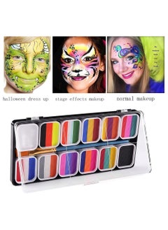 DMG TECH DMG Face Body Paint Kits, 30 Color Face Paint Kit, Professional Quality Palette Body Face Paint Supplies with 3 Brushes and 6 Sheet Face Paint Stencil  - Image 3