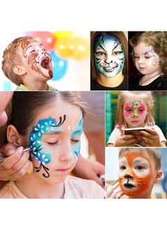DMG TECH DMG Face Body Paint Kits, 30 Color Face Paint Kit, Professional Quality Palette Body Face Paint Supplies with 3 Brushes and 6 Sheet Face Paint Stencil  - Image 5