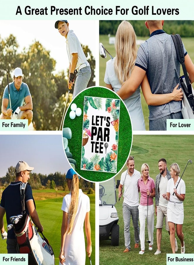 Msticey Let‘s Par Tee Funny Printed Microfiber Golf Towel with Clip,Tropical Golf Gifts for Golf Fan Dad Mom Grandpa, Birthday Father's Day, Golf Accessories for Men Women - Image 5