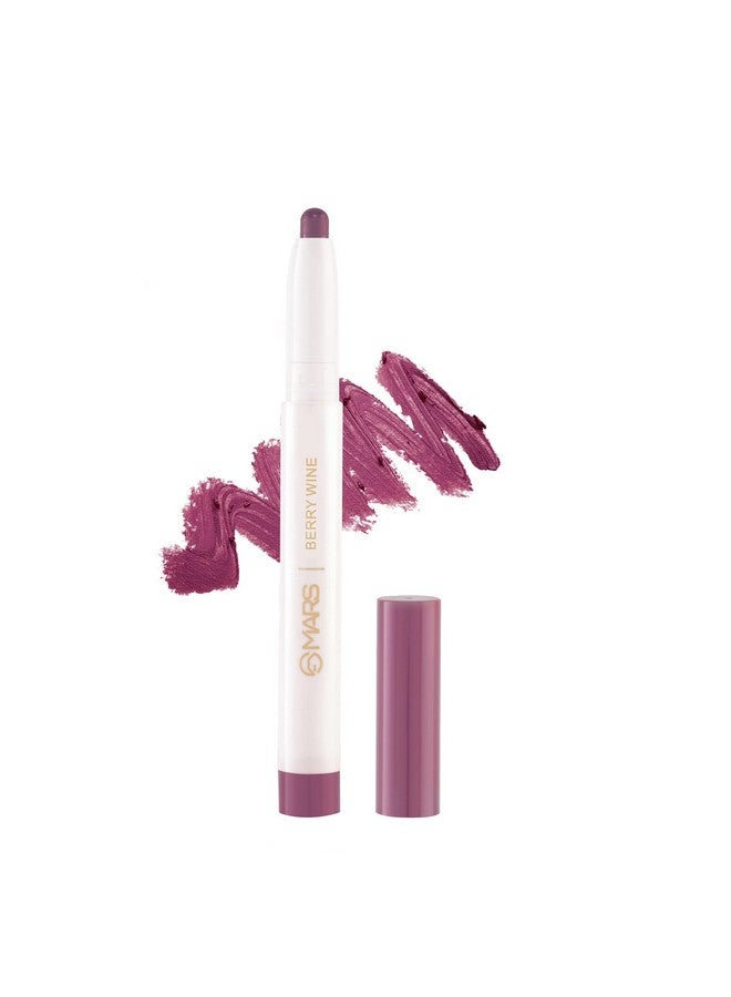 مارس قلم تحديد الشفاه MARS Retractable Poppins Long Lasting Lip Crayon | لمسة نهائية غير لامعة | أحمر شفاه مقاوم للتلطخ والتقبيل للنساء 1.3 جم (09-BERRY-WINE) - Image 1