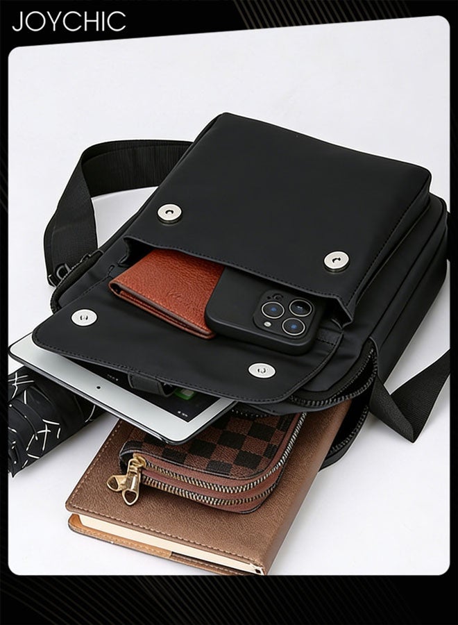 Joychic حقيبة كتف بلون موحد للرجال - Image 2