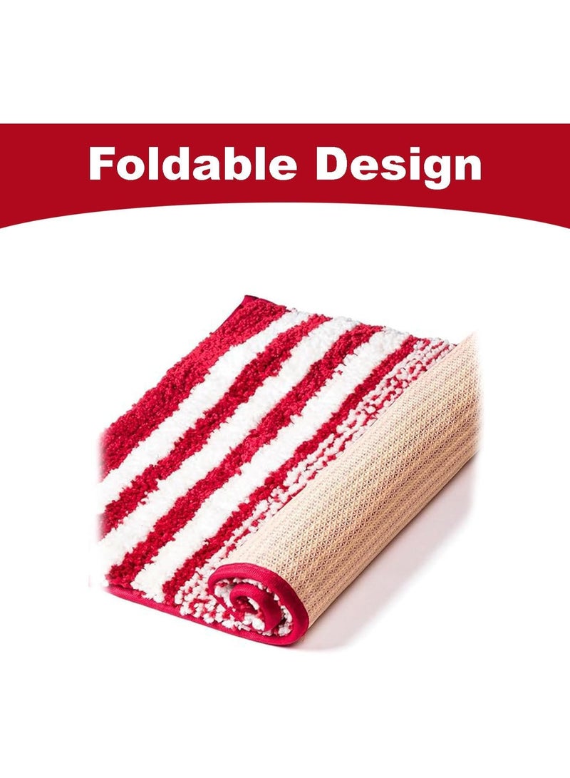 TYCOM Bathroom Rugs Bath Mat 50x80cm Non Slip Fluffy Soft Plush Microfiber Shower Carpet Rug Machine Washable Quick Dry Ultra Bath Mats for Tub Bathroom and Shower - Image 5