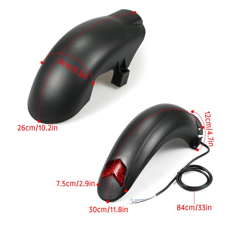 10in Electric Scooter Front Tire Guard Rear Tire Guard Front Rear Mud Guard Set Mudguard Fender for Kugoo M4 Kick Scooter - Image 4
