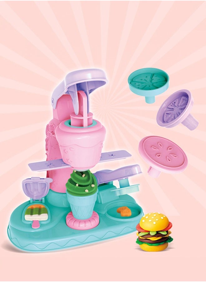 Occuwzz - 12 Pieces Colored Clay Set - Kids Kitchen Clay Toys DIY Pretend Picnic Cooking Toy, Ice Cream Maker | for Kids 3 and Up - Image 1