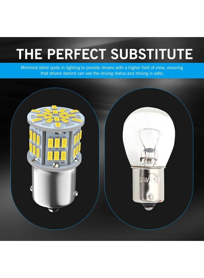 waswale 2 PCS 1156 LED Bulb Reversing Light, Single Contact 6800K Super Bright Turn Signal Bulb, 1141 1003 7506 BA15S Bulb, Universal for Most Cars (White) - Image 3