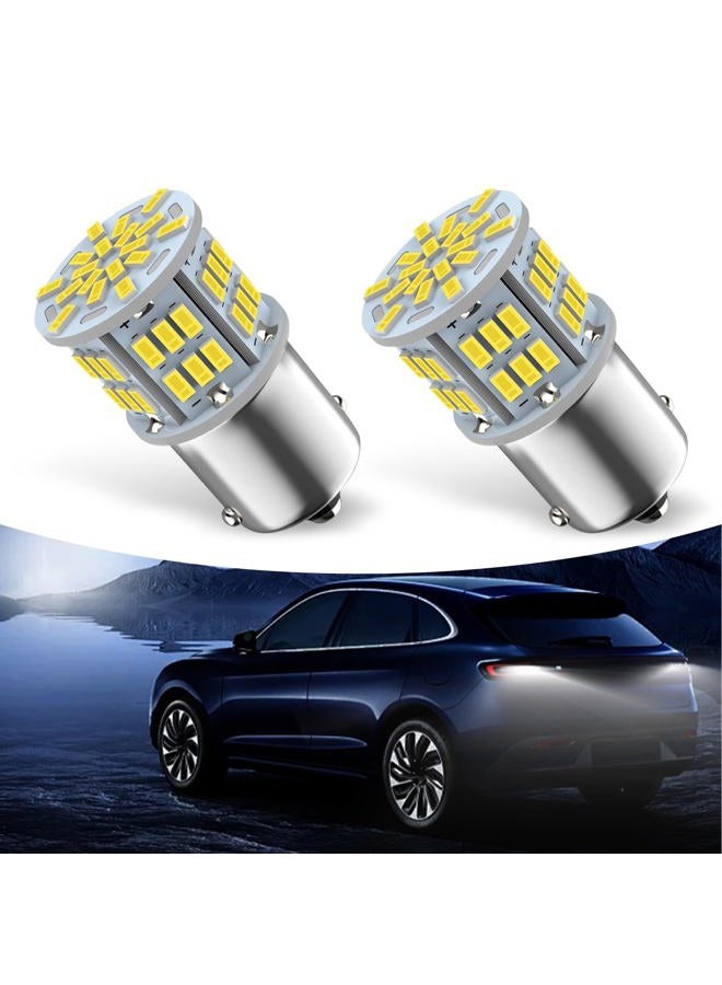 waswale 2 PCS 1156 LED Bulb Reversing Light, Single Contact 6800K Super Bright Turn Signal Bulb, 1141 1003 7506 BA15S Bulb, Universal for Most Cars (White) - Image 1