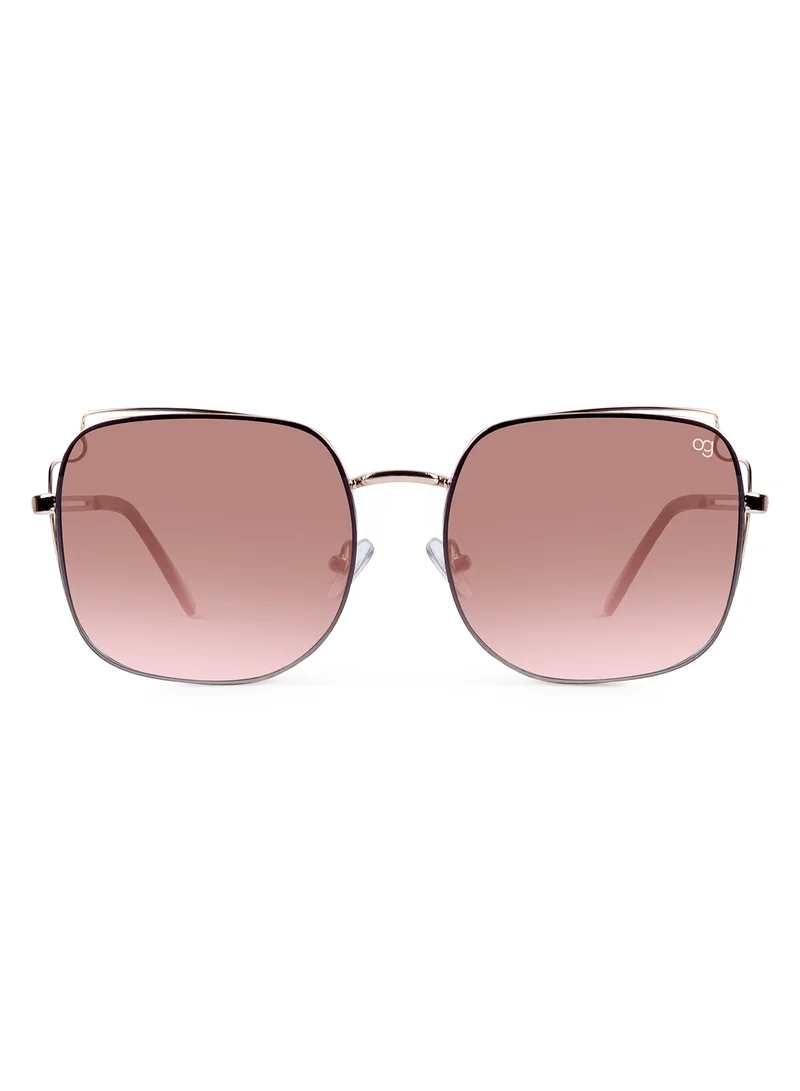 Woggles Latest & Stylish UV Protected Peach Square Sunglasses for Men & Women