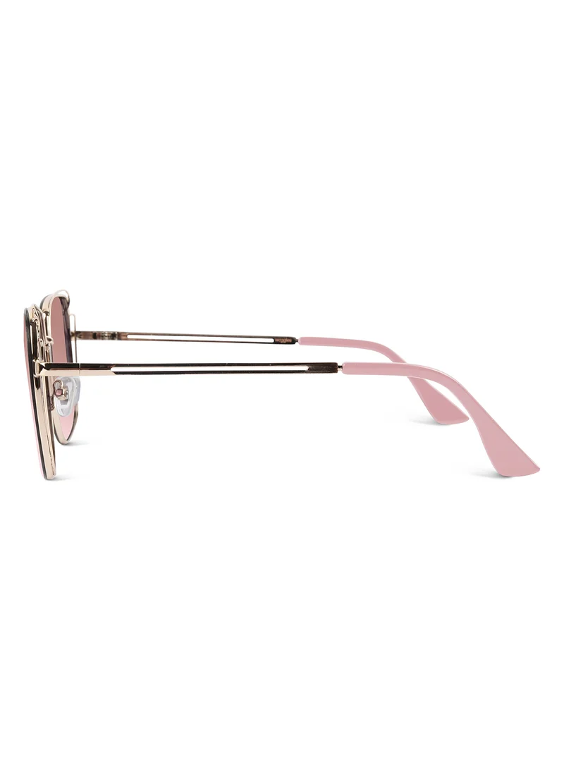 Woggles Latest & Stylish UV Protected Peach Square Sunglasses for Men & Women