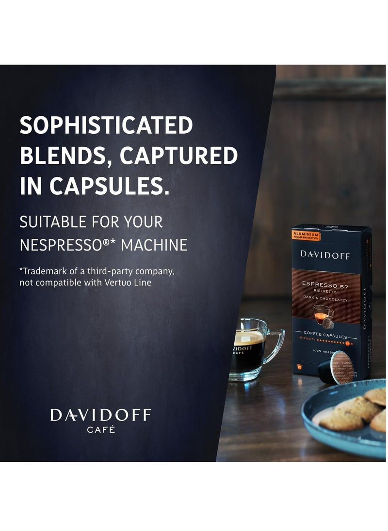 Davidoff Nespresso Espresso 57 Ristretto Dark and chocolatey Coffee Capsules 55g  - Image 2
