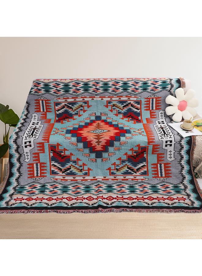 Bluejw Picnic Blanket Ethnic Style Camping Multi-functional Thread Blanket Customizable Sofa Blanket Sofa Towel Cover Blanket Camping Mat Picnic Mat - Image 1