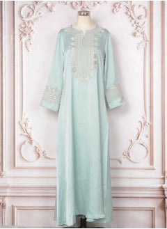 إسكدنيا إمرأة ثوب فضفاض Abaya مسلم مطرز مساء ثوب  - Image 1