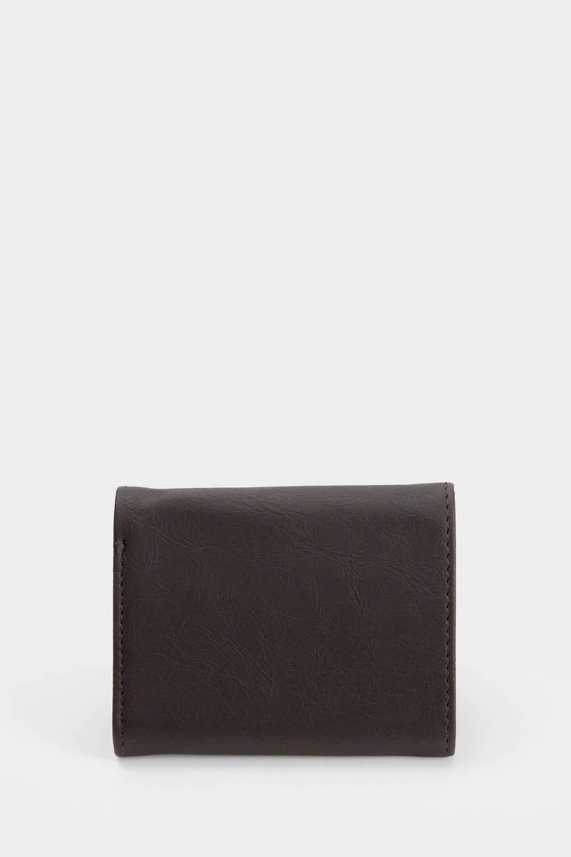 Defacto  Man Faux Leather Business Card Wallet for Men | Best Price UAE