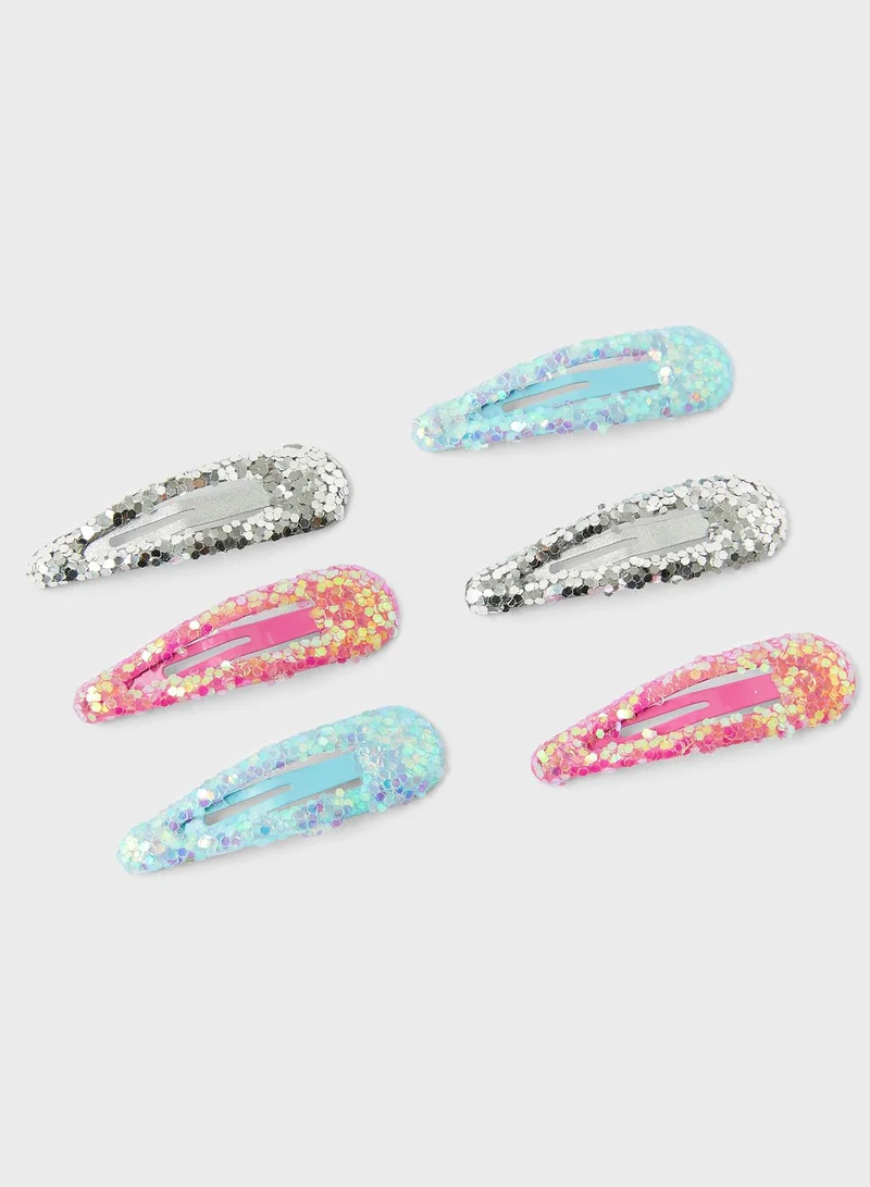 Accessorize Glitter Clip Set