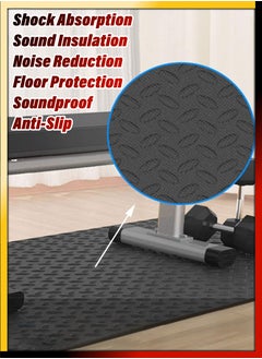 DBLEW 30 Square Feet Anti Fatigue Non Slip Grip Mat Gym Treadmill Spinning Bike Cross Trainer Yoga Workouts Garage Fitness Home Exercise Industrial Kitchen Floor Protection Kids Baby Toddlers Safety Rug  - Image 4